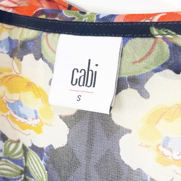 Cabi Floral Sheer Blouse Size Small S - Picture 6 of 10